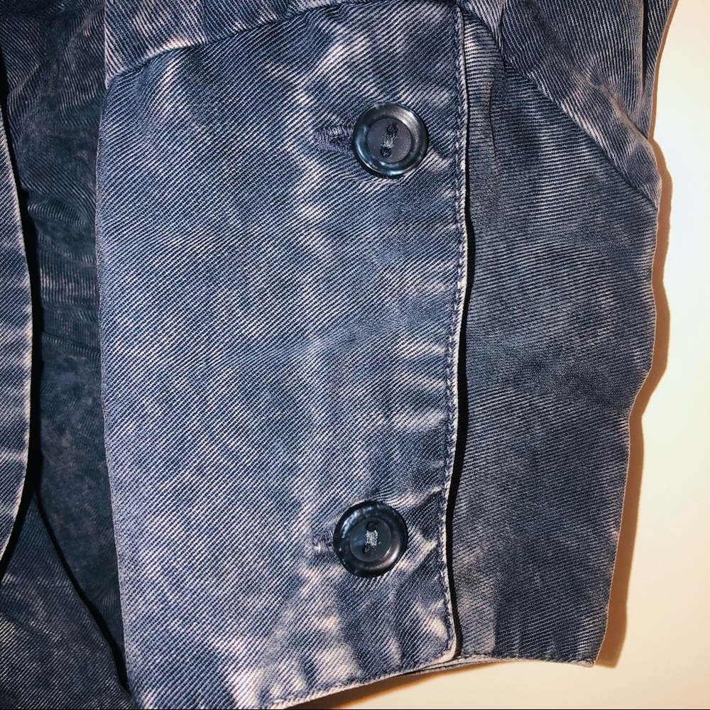 Young Fabulous & Broke Blue Tencel Shirt Dress Long Sleeve Size M - Picture 10 of 14